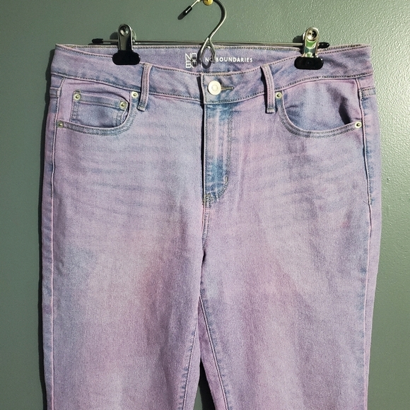 NoBo No Boundaries Bootcut Womens Jeans Pink Purple Dip Dyed Size 13 - Picture 2 of 6